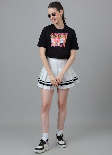 Free Authority Official Mean Girls Women Half Sleeve Round Neck Graphic Printed Cotton Regular Fit Tshirt