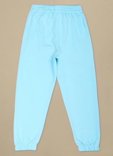 Kidsville Official Frozen: Elsa Graphic Printed Regular Fit Blue Jogger for Girls