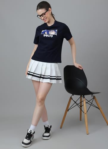 Free Authority Official Naruto: Hinata Hyuga Women Half Sleeve Round Neck Graphic Anime Printed Cotton Regular Fit Tshirt