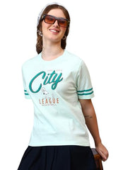 Free Authority Official Peanuts Graphic Printed Pure Cotton Regular Fit Tshirt for Women