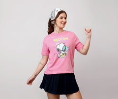 Free Authority Official Peanuts Graphic Printed Pure Cotton Regular Fit Tshirt for Women