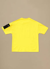Kidsville Official Dragon Ball Z: Goku Anime Printed Oversized Yellow Pure Cotton Tshirt for Boys