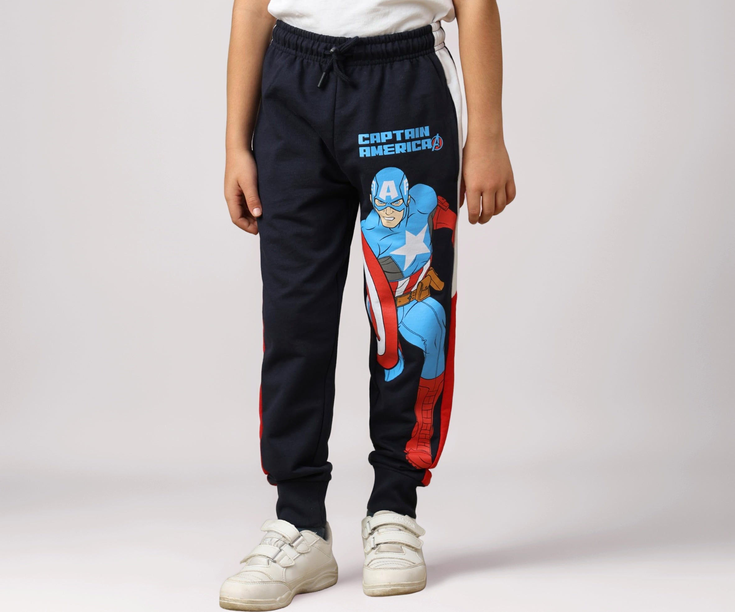 Kidsville Official Marvel Comic Captain America Graphic Printed Regular Fit Jogger for Boys