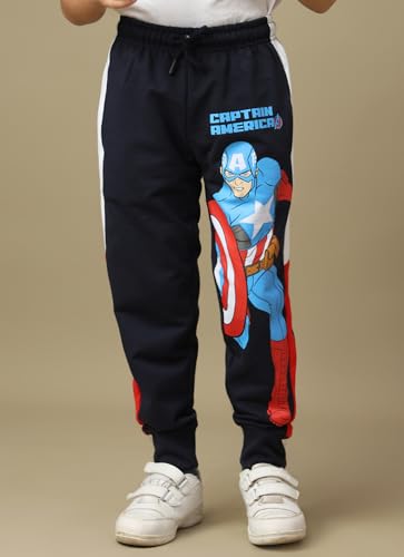 Kidsville Official Marvel Comic Captain America Graphic Printed Regular Fit Jogger for Boys