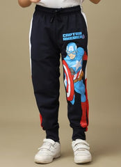 Kidsville Official Marvel Comic Captain America Graphic Printed Regular Fit Jogger for Boys