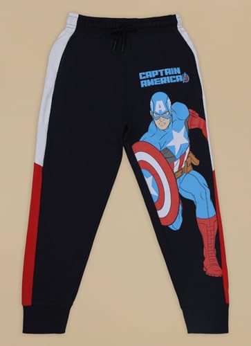 Kidsville Official Marvel Comic Captain America Graphic Printed Regular Fit Jogger for Boys