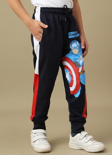 Kidsville Official Marvel Comic Captain America Graphic Printed Regular Fit Jogger for Boys