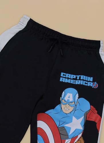 Kidsville Official Marvel Comic Captain America Graphic Printed Regular Fit Jogger for Boys