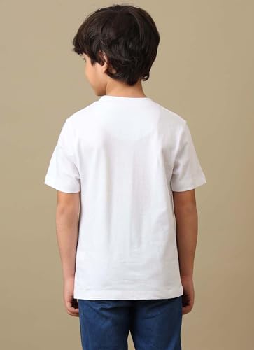 Kidsville Official Super Saiyan Goku Graphic Printed Regular Fit Cotton Tshirt for Boys White