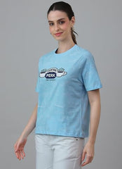 Free Authority Official Friends: Central Perk Women Half Sleeve Round Neck Graphic Printed Cotton Relaxed Fit Tshirt