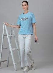 Free Authority Official Friends: Central Perk Women Half Sleeve Round Neck Graphic Printed Cotton Relaxed Fit Tshirt
