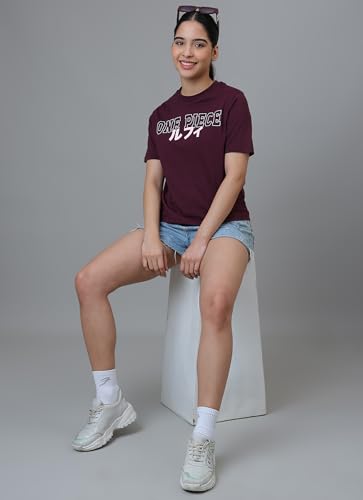 Free Authority Official One Piece Graphic Printed Pure Cotton Regular Fit Tshirt for Women