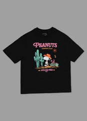 Free Authority Official Peanuts Women Half Sleeve Round Neck Graphic Printed Cotton Regular Fit Tshirt