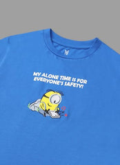 Free Authority Official Minions Women Graphic Printed Half Sleeves Round Neck Pure Cotton Regular Fit Tshirt
