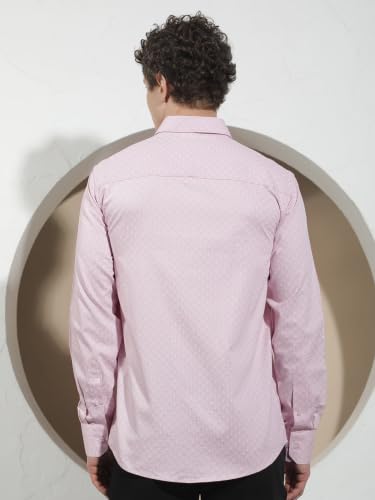 Crimsoune Club Men's Pink Printed Shirt