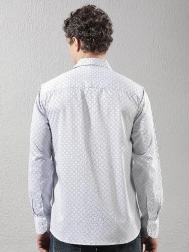 Crimsoune Club Men's White Polka Dots Shirt