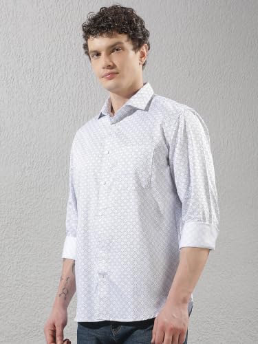 Crimsoune Club Men's White Polka Dots Shirt