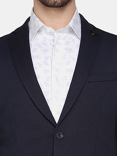 Blackberrys men's slim navy blazer for winter, tailored fit, featuring a classic lapel and structured design.