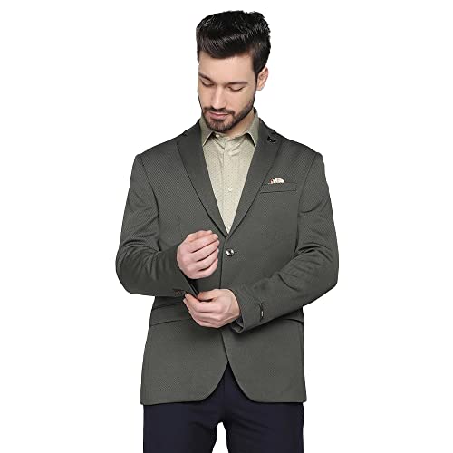 Blackberrys men's slim blazer in olive color, size 44, tailored winter jacket with a sleek, modern fit and classic lapel.