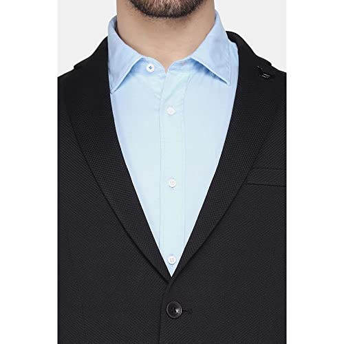 Blackberrys men's black blazer, size 42, shown on a hanger, stylish winter jacket with a tailored fit and classic lapel design.