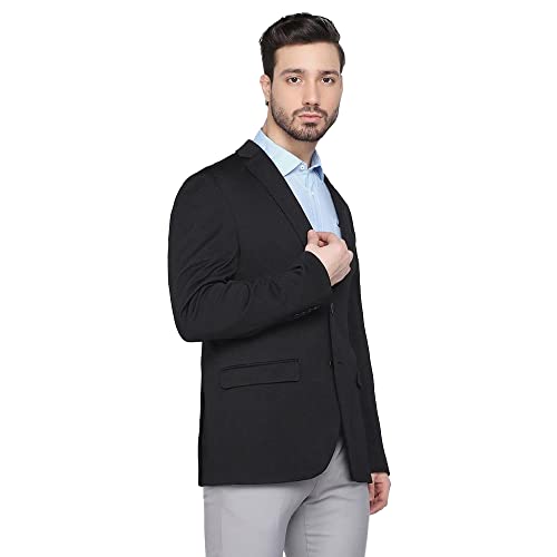 Blackberrys men's black blazer in size 42, winter jacket style, with a sleek, fitted design suitable for formal or smart casual wear.