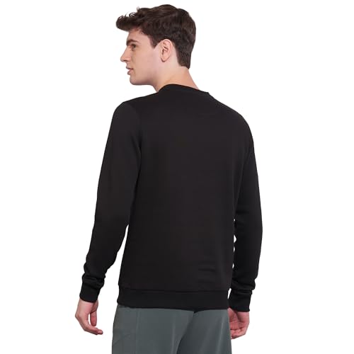 Being Human Black Regular Fitround Neck Sweatshirt for Men (Size : 3XL)