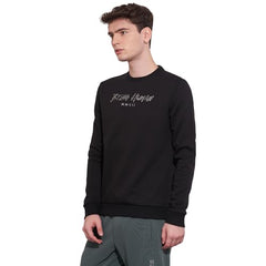 Being Human Black Regular Fitround Neck Sweatshirt for Men (Size : 3XL)