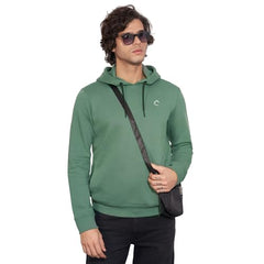 Being Human Green Regular Fithooded Neck Hoody for Men