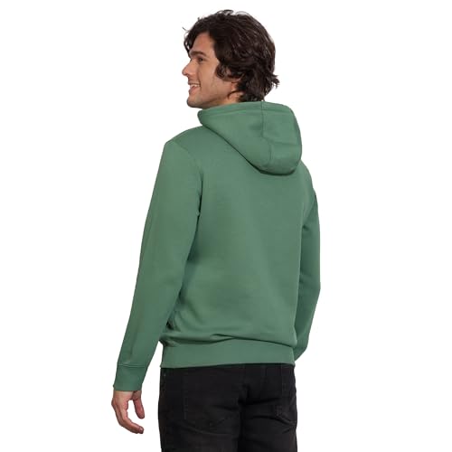 Being Human Green Regular Fithooded Neck Hoody for Men