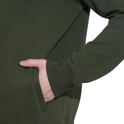 Being Human Men's Olive High-Neck Zip-Front Sweatshirt