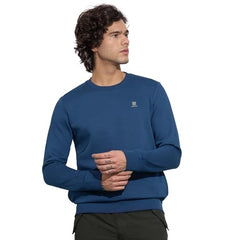 Being Human Men's Blue Crew Neck Sweatshirt (Blue - M)