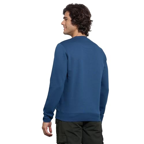 Being Human Men's Blue Crew Neck Sweatshirt (Blue - M)
