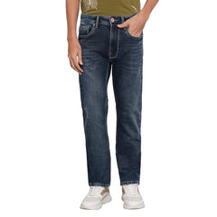 Being Human Blue Straight Fit Cotton Blend Men's Denims Clothing
