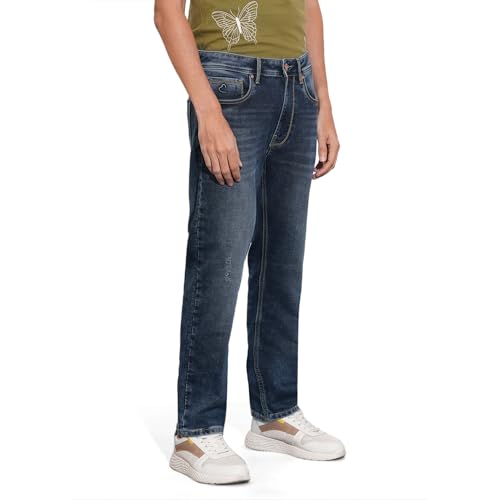 Being Human Blue Straight Fit Cotton Blend Men's Denims Clothing