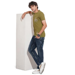 Being Human Blue Straight Fit Cotton Blend Men's Denims Clothing