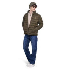 Being Human Men's Olive High-Neck Puffer Jacket(Olive-3XL)