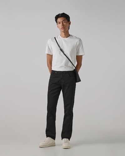 MUFTI Men Jeans | Jet Black Straight-Leg Style with Mid-Rise Waist | Durable Cotton-Stretch Blend for All-Day Comfort & Versatile Casual & Smart Casual Wear| Jet Black 40