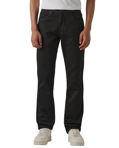 MUFTI Men Jeans | Jet Black Straight-Leg Style with Mid-Rise Waist | Durable Cotton-Stretch Blend for All-Day Comfort & Versatile Casual & Smart Casual Wear| Jet Black 40