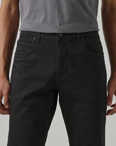 MUFTI Men Jeans | Jet Black Straight-Leg Mid-Rise Design | Durable Cotton Blend with Stretch for Comfort & Flexibility | Versatile Everyday Wear for Casual & Smart Casual Outfits| Jet Black 38