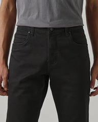 MUFTI Men Jeans | Jet Black Straight-Leg Mid-Rise Design | Durable Cotton Blend with Stretch for Comfort & Flexibility | Versatile Everyday Wear for Casual & Smart Casual Outfits| Jet Black 38