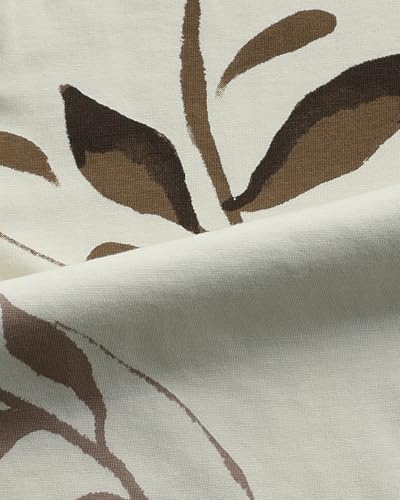 MUFTI Men Casual T-Shirt | Tropical Graphic Print Slim Fit Crew Neck Design | 100% Cotton Jersey Knit Fabric for Breathable Comfort & Weekend Outings| Muted Sage Green