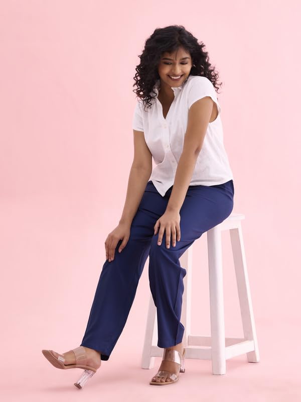 Go Colors_Women_Casual Pants_Navy_M