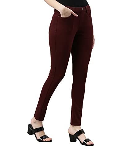 Go Colors_Women_Super Stretch Jegging_Maroon_M