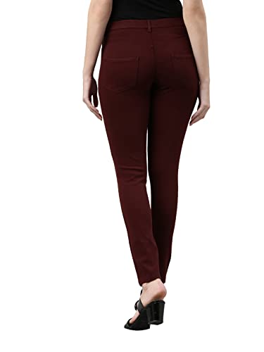 Go Colors_Women_Super Stretch Jegging_Maroon_M