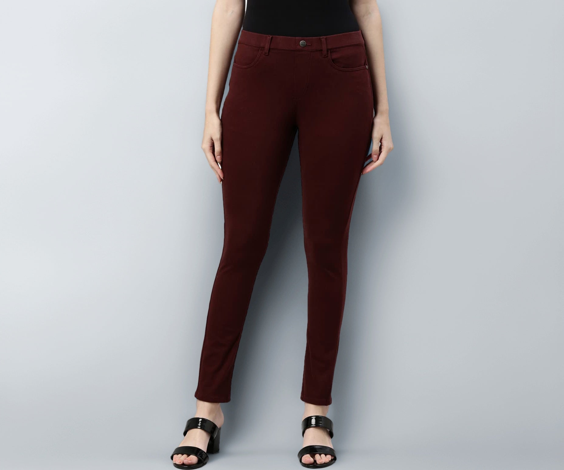 Go Colors_Women_Super Stretch Jegging_Maroon_M