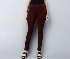 Go Colors_Women_Super Stretch Jegging_Maroon_M