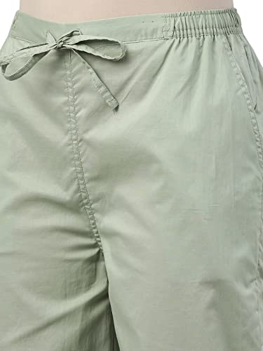 Go Colors_Women_Cotton Pant_Dusty Green_L
