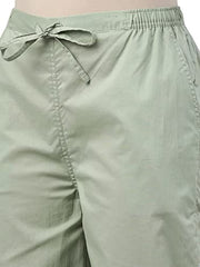 Go Colors_Women_Cotton Pant_Dusty Green_L