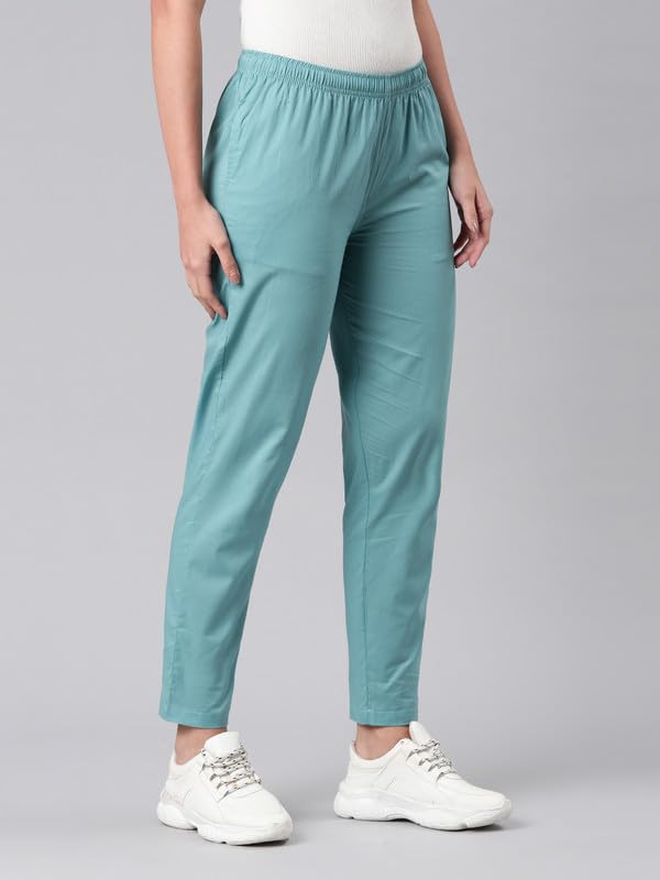 Go Colors_Women_Cotton Pant_Light Mint_XL
