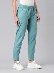 Go Colors_Women_Cotton Pant_Light Mint_XL